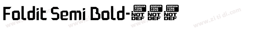 Foldit Semi Bold字体转换